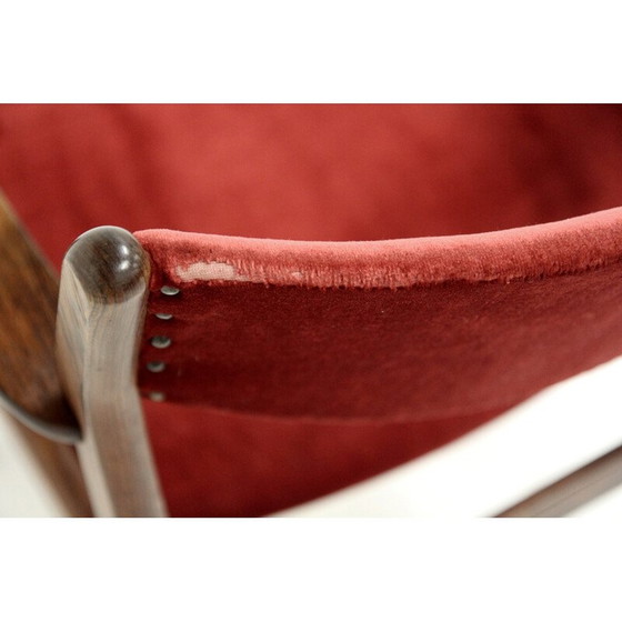 Image 1 of Set of 4 vintage rosewood and velvet chairs by Henning Kjaernulf for Sorø Stolefabrik, Denmark 1960