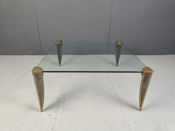 Image 1 of Table basse en bronze et verre, 1970S