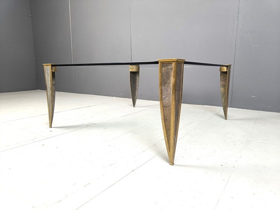 Image 1 of Table basse en bronze et verre, 1970S