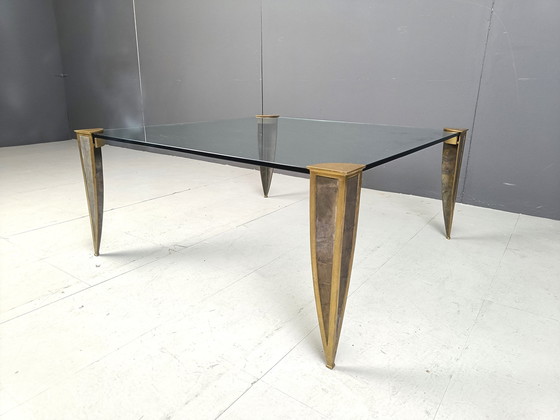 Image 1 of Table basse en bronze et verre, 1970S