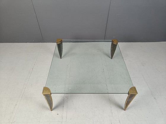 Image 1 of Table basse en bronze et verre, 1970S