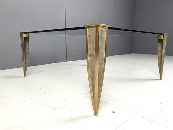 Image 1 of Table basse en bronze et verre, 1970S