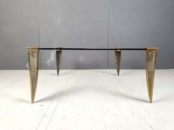 Image 1 of Table basse en bronze et verre, 1970S