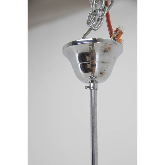 Image 1 of Lampe suspendue chromée vintage, Tchécoslovaquie 1930