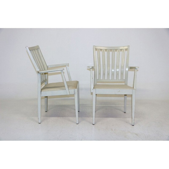 Image 1 of Paire de fauteuils vintage en bois de hêtre, Danemark 1960