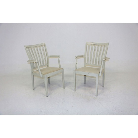 Image 1 of Paire de fauteuils vintage en bois de hêtre, Danemark 1960