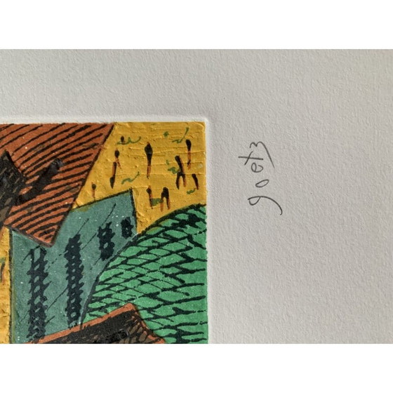 Image 1 of Gravure jaune d'Henri Goetz, 1970