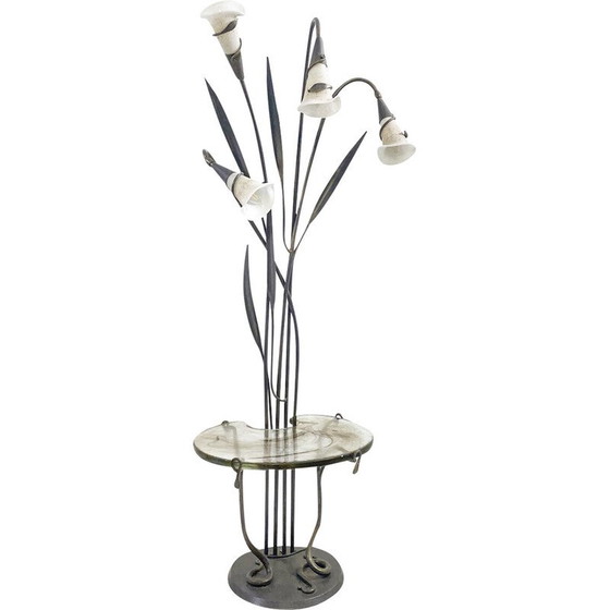Image 1 of Lampadaire vintage en métal