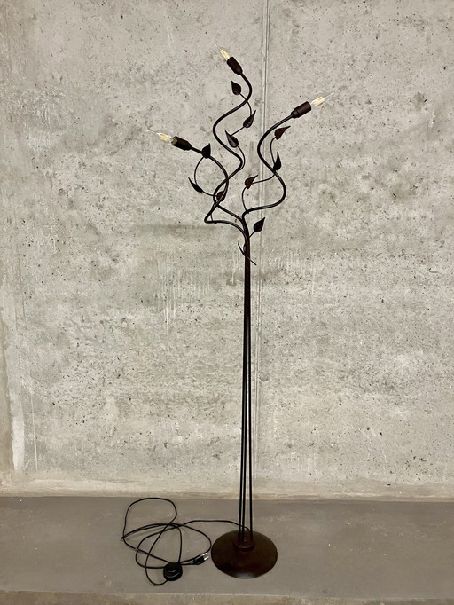 Lampadaire en fer brun rouille - Lampadaire 175Cm High