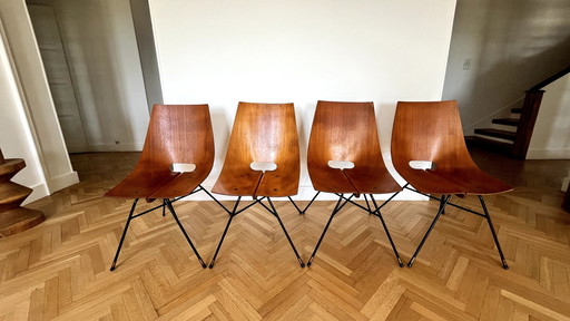 4x Chaises "Medea" Par Vittorio Nobili