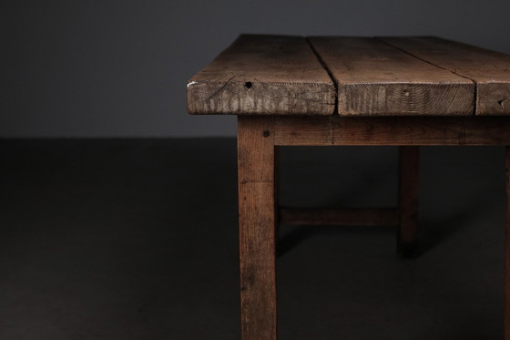 Image 1 of Artisanat populaire Table de ferme en pin massif