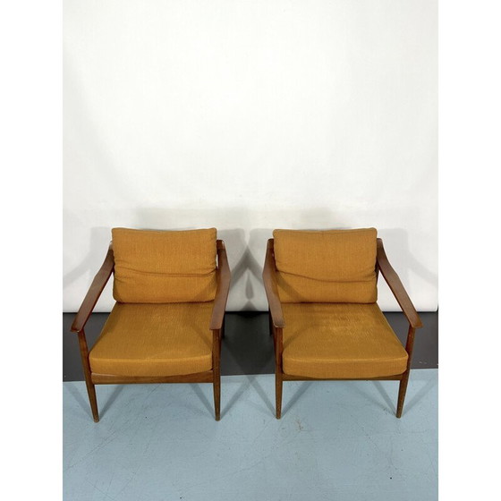 Image 1 of Paire de fauteuils vintage modèle 550 par Walter Knoll, Allemagne 1950