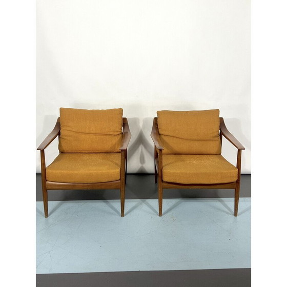Image 1 of Paire de fauteuils vintage modèle 550 par Walter Knoll, Allemagne 1950