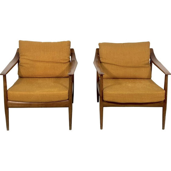 Image 1 of Paire de fauteuils vintage modèle 550 par Walter Knoll, Allemagne 1950
