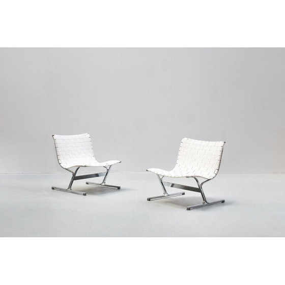 Image 1 of Paire de chaises longues vintage par Ross Littell pour ICF Italie