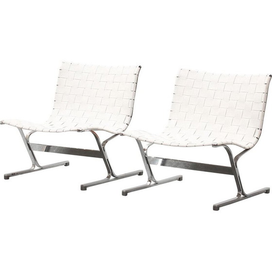 Image 1 of Paire de chaises longues vintage par Ross Littell pour ICF Italie