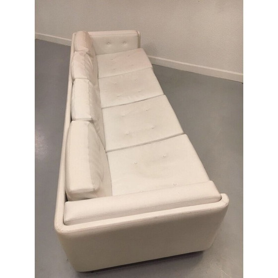 Image 1 of Canapé vintage en skaï blanc par Mario Scheichenbauer pour Zanotta, Italie, 1965