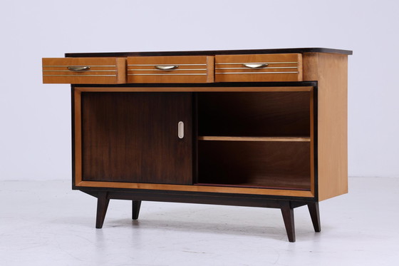 Image 1 of Commode vintage des années 60 | Mid Century Sideboard Tiroirs Armoire Rangement Rétro