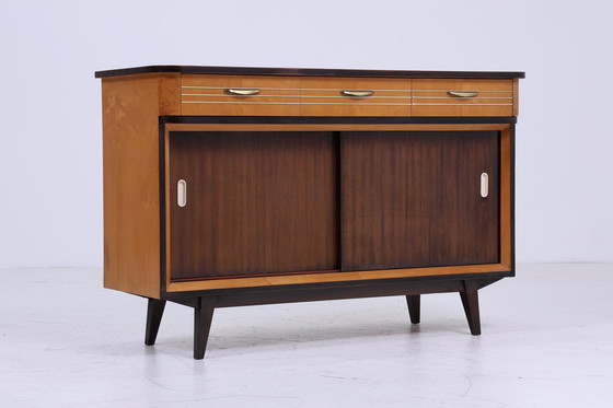 Image 1 of Commode vintage des années 60 | Mid Century Sideboard Tiroirs Armoire Rangement Rétro