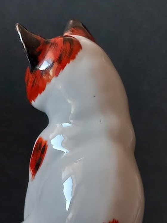 Image 1 of Carl Scheidig Grafenthal KG (1906 - 1935) Figurine de chat en porcelaine ancienne