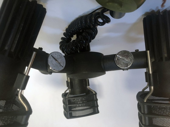 Image 1 of Suspension Vintage • 3 Spots • Système Rolly •  1980