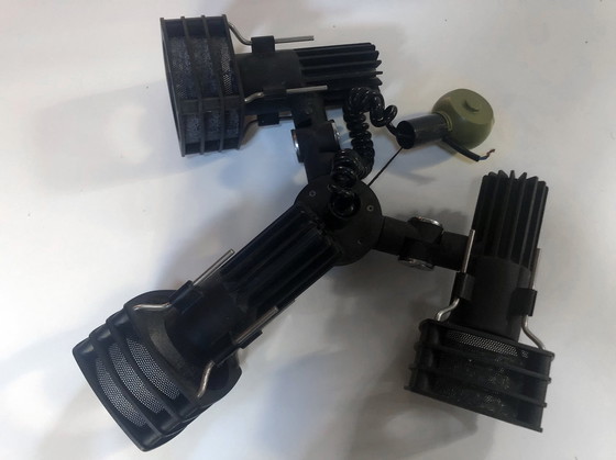 Image 1 of Suspension Vintage • 3 Spots • Système Rolly •  1980