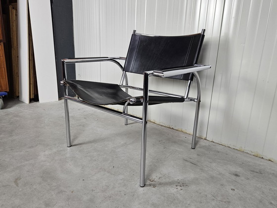 Image 1 of Chaise vintage en cuir Gerard Vollenbrock