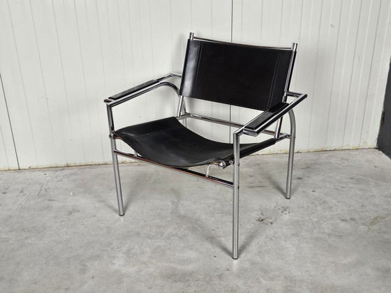 Image 1 of Chaise vintage en cuir Gerard Vollenbrock