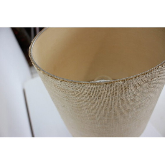 Image 1 of Lampe de table vintage en bois d'érable, papier et jute par Antonín Hepnar, Tchécoslovaquie 1970