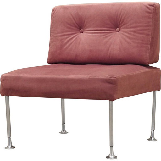 Fauteuil rose, design danois, années 1960, designer : Poul Cadovius, fabricant : France & Søn