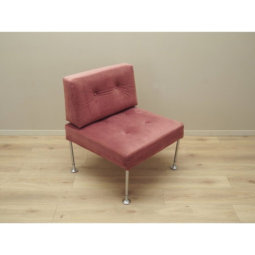 Fauteuil rose, design danois, années 1960, designer : Poul Cadovius, fabricant : France & Søn