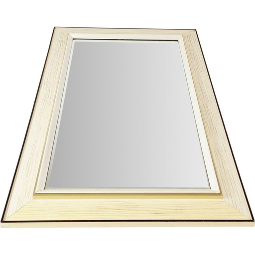 Miroir mural vintage avec cadre en bois, Allemagne 1960