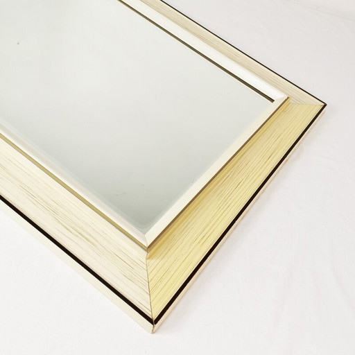 Miroir mural vintage avec cadre en bois, Allemagne 1960