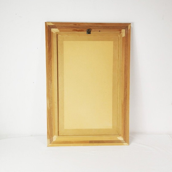 Image 1 of Miroir mural vintage avec cadre en bois, Allemagne 1960