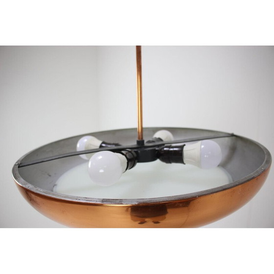 Image 1 of Lampe pendante vintage bauhaus en métal fonctionnalisme UFO par Josef Hurka pour Napako, Tchécoslovaquie 1940