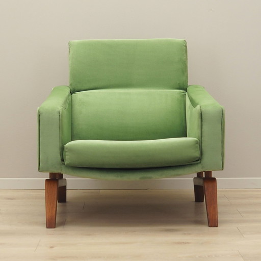 Fauteuil vert, Design danois, 1970S, Production : Danemark