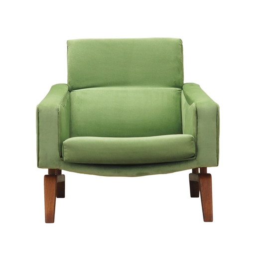 Fauteuil vert, Design danois, 1970S, Production : Danemark