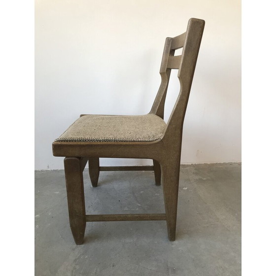 Image 1 of Paire de chaises vintage en chêne massif par Guillerme et Chambron, 1960