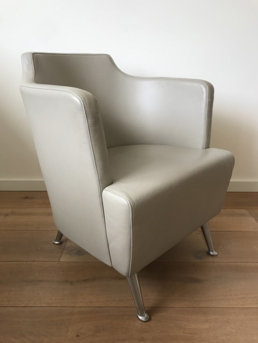 Fauteuil en cuir Moroso "Jules" par Enrico Franzolini, Italie