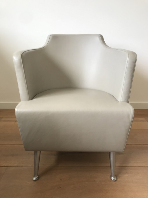 Fauteuil en cuir Moroso "Jules" par Enrico Franzolini, Italie