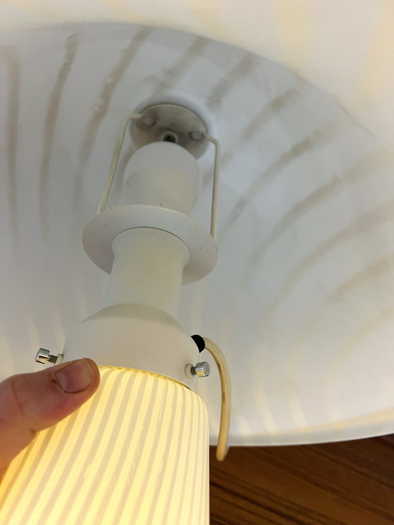 Image 1 of Peil & Putzler - Lampe de table à champignon zébré '70