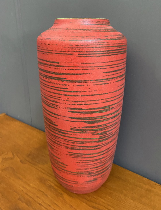 Image 1 of Grand vase en céramique rouge de Scheurich Allemagne Modèle 517-45