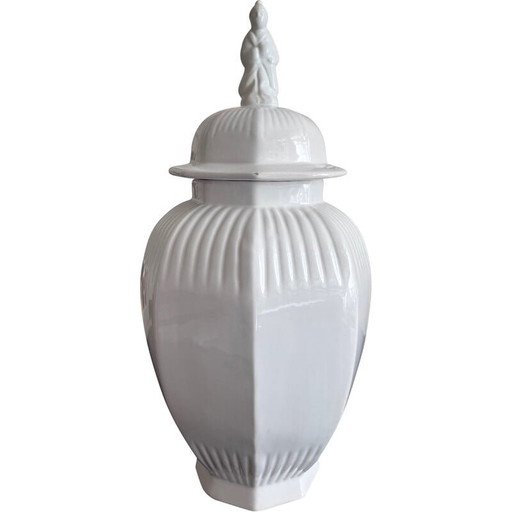 Urne Pompadour vintage en porcelaine de Saint Clément, 1950