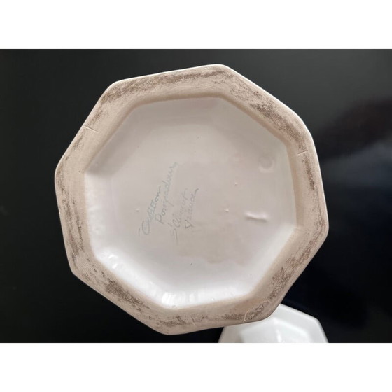 Image 1 of Urne Pompadour vintage en porcelaine de Saint Clément, 1950