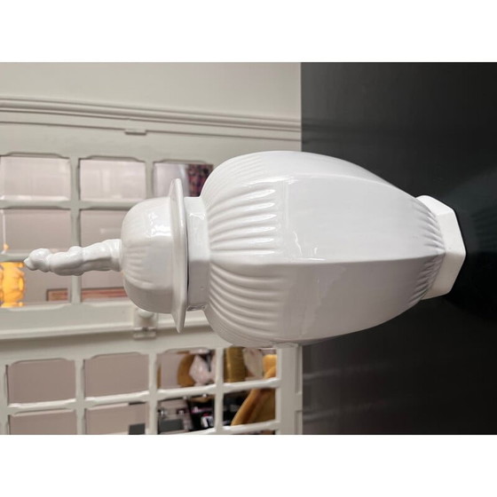 Image 1 of Urne Pompadour vintage en porcelaine de Saint Clément, 1950