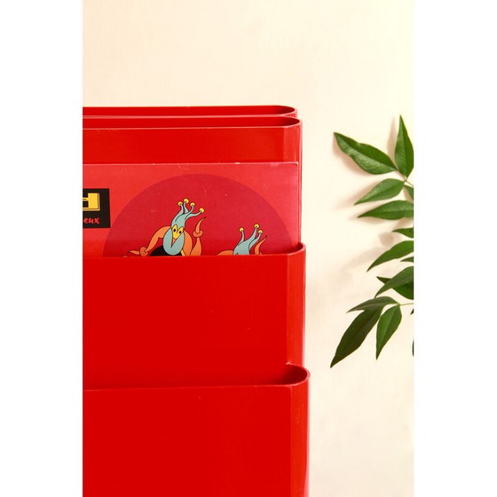 Image 1 of Vintage 6 Packs Magazine Rack by G.Stoppino for Kartell Italy 1972s