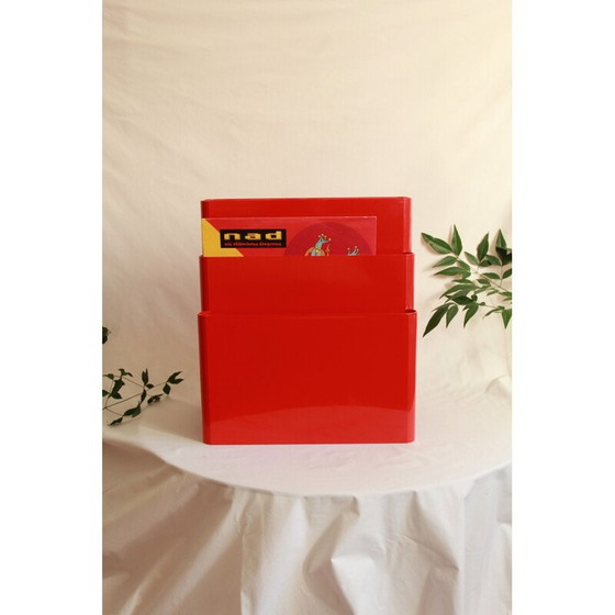 Image 1 of Vintage 6 Packs Magazine Rack by G.Stoppino for Kartell Italy 1972s
