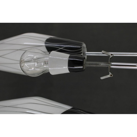 Image 1 of Lampe suspendue vintage en verre, Tchécoslovaquie 1970