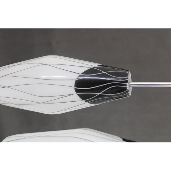 Image 1 of Lampe suspendue vintage en verre, Tchécoslovaquie 1970