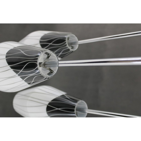 Image 1 of Lampe suspendue vintage en verre, Tchécoslovaquie 1970